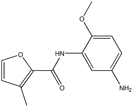 N-(5-amino-2-methoxyphenyl)-3-methyl-2-furamide,,结构式