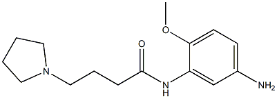 N-(5-amino-2-methoxyphenyl)-4-pyrrolidin-1-ylbutanamide Struktur