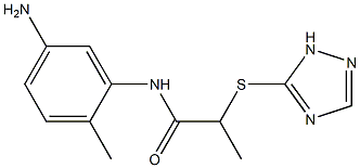 N-(5-amino-2-methylphenyl)-2-(1H-1,2,4-triazol-5-ylsulfanyl)propanamide Structure