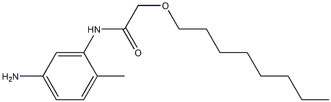 N-(5-amino-2-methylphenyl)-2-(octyloxy)acetamide 化学構造式