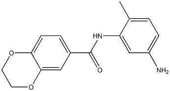 N-(5-amino-2-methylphenyl)-2,3-dihydro-1,4-benzodioxine-6-carboxamide,,结构式