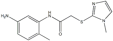 N-(5-amino-2-methylphenyl)-2-[(1-methyl-1H-imidazol-2-yl)sulfanyl]acetamide Structure