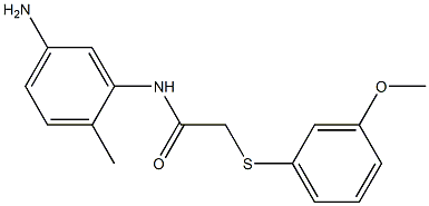 N-(5-amino-2-methylphenyl)-2-[(3-methoxyphenyl)sulfanyl]acetamide Struktur