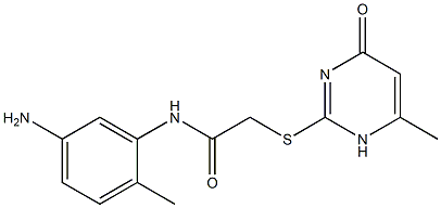 N-(5-amino-2-methylphenyl)-2-[(6-methyl-4-oxo-1,4-dihydropyrimidin-2-yl)sulfanyl]acetamide Structure