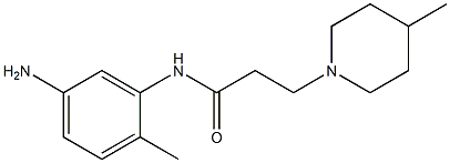 N-(5-amino-2-methylphenyl)-3-(4-methylpiperidin-1-yl)propanamide,,结构式