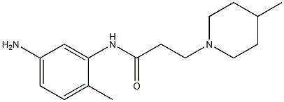 N-(5-amino-2-methylphenyl)-3-(4-methylpiperidin-1-yl)propanamide Structure