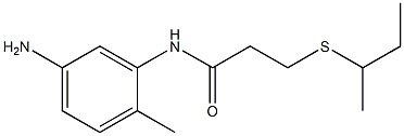 N-(5-amino-2-methylphenyl)-3-(butan-2-ylsulfanyl)propanamide,,结构式