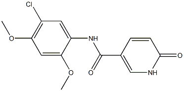 N-(5-chloro-2,4-dimethoxyphenyl)-6-oxo-1,6-dihydropyridine-3-carboxamide Struktur