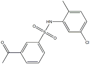 N-(5-chloro-2-methylphenyl)-3-acetylbenzene-1-sulfonamide Structure