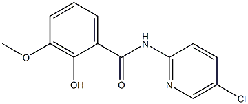 N-(5-chloropyridin-2-yl)-2-hydroxy-3-methoxybenzamide,,结构式