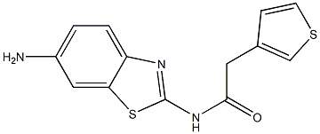  N-(6-amino-1,3-benzothiazol-2-yl)-2-(thiophen-3-yl)acetamide