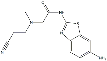 N-(6-amino-1,3-benzothiazol-2-yl)-2-[(2-cyanoethyl)(methyl)amino]acetamide Structure