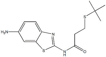 N-(6-amino-1,3-benzothiazol-2-yl)-3-(tert-butylsulfanyl)propanamide Struktur