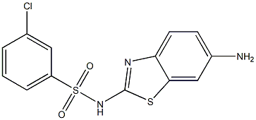 N-(6-amino-1,3-benzothiazol-2-yl)-3-chlorobenzene-1-sulfonamide Struktur