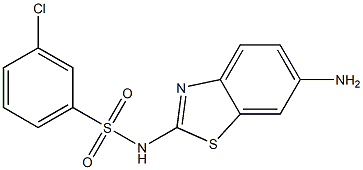 N-(6-amino-1,3-benzothiazol-2-yl)-3-chlorobenzene-1-sulfonamide Structure