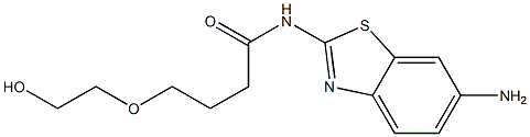 N-(6-amino-1,3-benzothiazol-2-yl)-4-(2-hydroxyethoxy)butanamide 结构式