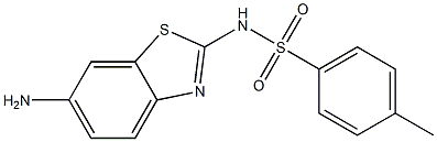 N-(6-amino-1,3-benzothiazol-2-yl)-4-methylbenzene-1-sulfonamide,,结构式