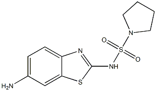 N-(6-amino-1,3-benzothiazol-2-yl)pyrrolidine-1-sulfonamide Struktur