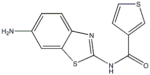 N-(6-amino-1,3-benzothiazol-2-yl)thiophene-3-carboxamide 结构式