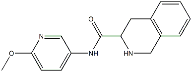 N-(6-methoxypyridin-3-yl)-1,2,3,4-tetrahydroisoquinoline-3-carboxamide,,结构式
