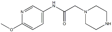 N-(6-methoxypyridin-3-yl)-2-(piperazin-1-yl)acetamide|