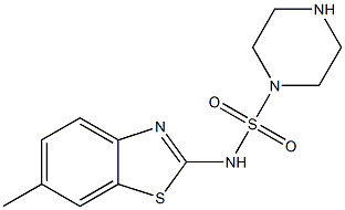 N-(6-methyl-1,3-benzothiazol-2-yl)piperazine-1-sulfonamide Structure