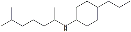 N-(6-methylheptan-2-yl)-4-propylcyclohexan-1-amine,,结构式