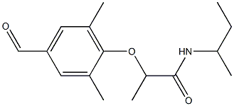 N-(butan-2-yl)-2-(4-formyl-2,6-dimethylphenoxy)propanamide Structure