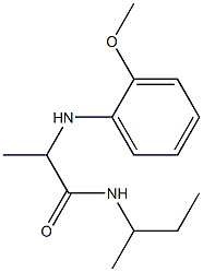 N-(butan-2-yl)-2-[(2-methoxyphenyl)amino]propanamide 结构式