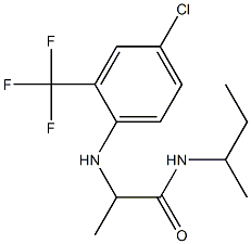 N-(butan-2-yl)-2-{[4-chloro-2-(trifluoromethyl)phenyl]amino}propanamide Structure