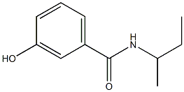 N-(butan-2-yl)-3-hydroxybenzamide 化学構造式