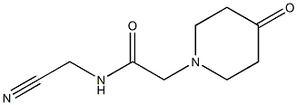 N-(cyanomethyl)-2-(4-oxopiperidin-1-yl)acetamide 结构式