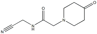 N-(cyanomethyl)-2-(4-oxopiperidin-1-yl)acetamide,,结构式