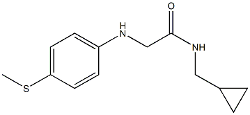 N-(cyclopropylmethyl)-2-{[4-(methylsulfanyl)phenyl]amino}acetamide 化学構造式