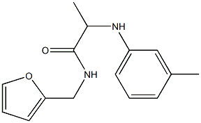 N-(furan-2-ylmethyl)-2-[(3-methylphenyl)amino]propanamide,,结构式