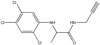 N-(prop-2-yn-1-yl)-2-[(2,4,5-trichlorophenyl)amino]propanamide 化学構造式