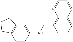 N-(quinolin-8-ylmethyl)-2,3-dihydro-1H-inden-5-amine,,结构式