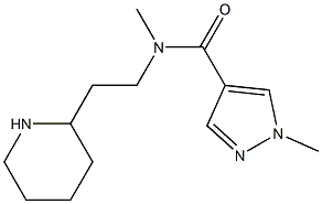 N,1-dimethyl-N-[2-(piperidin-2-yl)ethyl]-1H-pyrazole-4-carboxamide 化学構造式