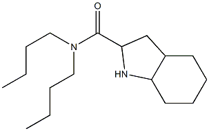 N,N-dibutyl-octahydro-1H-indole-2-carboxamide Struktur