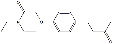 N,N-diethyl-2-[4-(3-oxobutyl)phenoxy]acetamide,,结构式