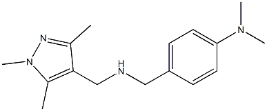 N,N-dimethyl-4-({[(1,3,5-trimethyl-1H-pyrazol-4-yl)methyl]amino}methyl)aniline Structure