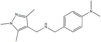 N,N-dimethyl-4-({[(1,3,5-trimethyl-1H-pyrazol-4-yl)methyl]amino}methyl)aniline,,结构式