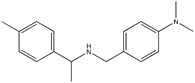 N,N-dimethyl-4-({[1-(4-methylphenyl)ethyl]amino}methyl)aniline Structure