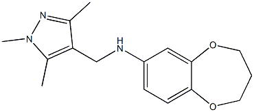 N-[(1,3,5-trimethyl-1H-pyrazol-4-yl)methyl]-3,4-dihydro-2H-1,5-benzodioxepin-7-amine Structure