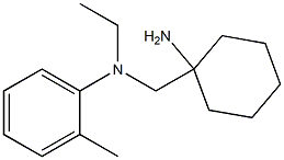 N-[(1-aminocyclohexyl)methyl]-N-ethyl-2-methylaniline,,结构式