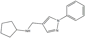 N-[(1-phenyl-1H-pyrazol-4-yl)methyl]cyclopentanamine 结构式