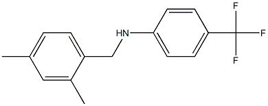 N-[(2,4-dimethylphenyl)methyl]-4-(trifluoromethyl)aniline,,结构式