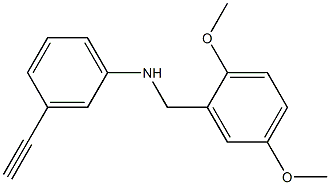 N-[(2,5-dimethoxyphenyl)methyl]-3-ethynylaniline,,结构式