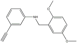 N-[(2,5-dimethoxyphenyl)methyl]-3-ethynylaniline 结构式