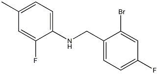 N-[(2-bromo-4-fluorophenyl)methyl]-2-fluoro-4-methylaniline